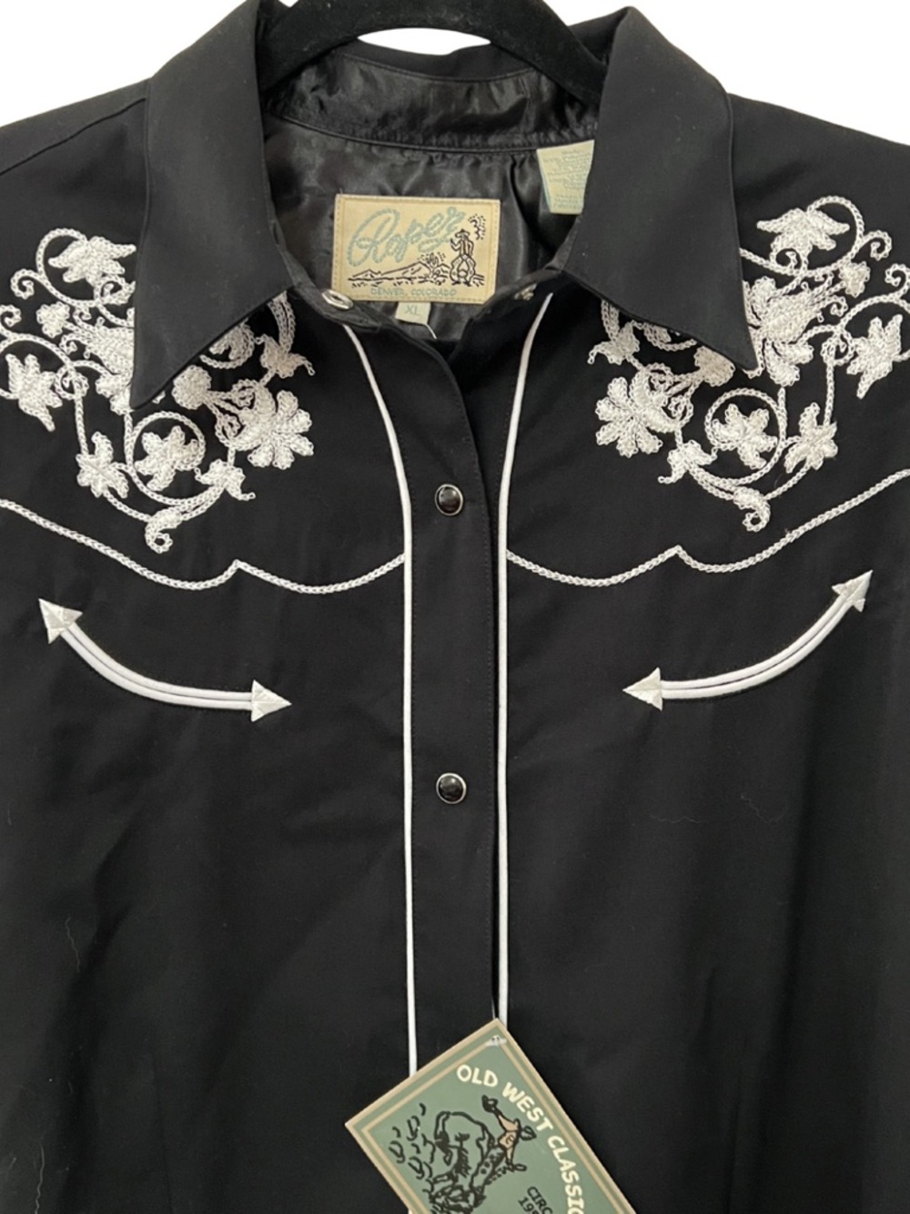Roper Old West Classics Western Embroidered Show/Rodeo Button Down Shirt NWT - Picture 4 of 6